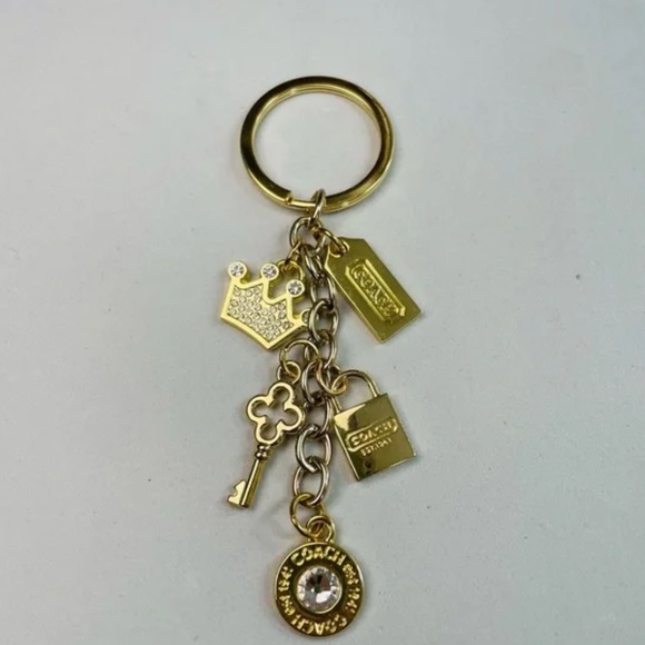 Coach Gold Crown Keychain - Picture 1 of 3